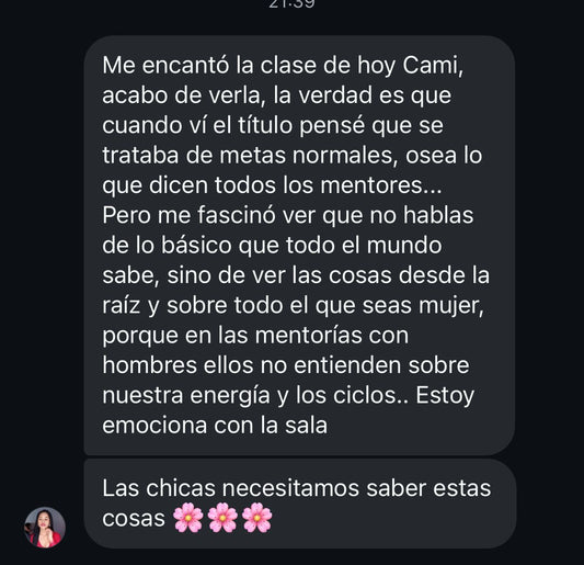 Metas y Objetivos desde la Energía Femenina